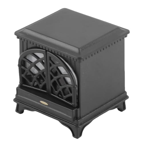 Bonbela 1:12 Dollhouse Kamin Miniatur -Puppenhauszubehör Puppenhaus Mini -Möbel mit Simuliertem Lebensechtem Design für das Spielen und Raumdekoration (Schwarz) von Bonbela