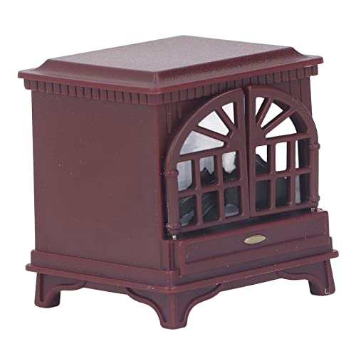 Bonbela 1:12 Dollhouse Kamin Miniatur -Puppenhauszubehör Puppenhaus Mini -Möbel mit Simuliertem Lebensechtem Design für das Spielen und Raumdekoration (Weinrot) von Bonbela