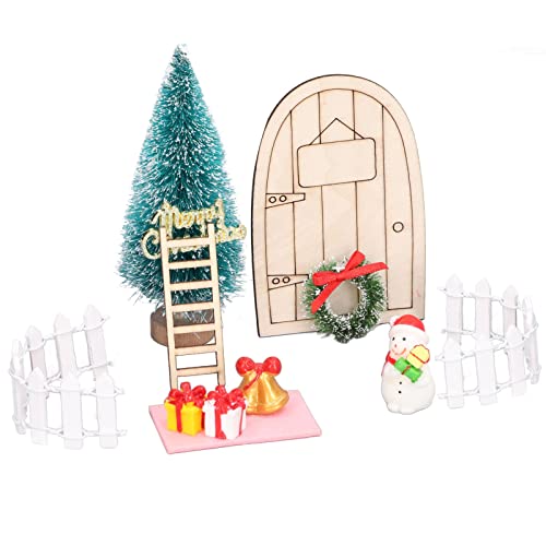 Bonbela 1:12 Miniaturpuppenhaus Accessoires Dollhouse Weihnachtsdekorationen aus Kiefern Exquisites Design mit Feiner Handwerkskunst für DIY -Weihnachtsfeierdekoration von Bonbela