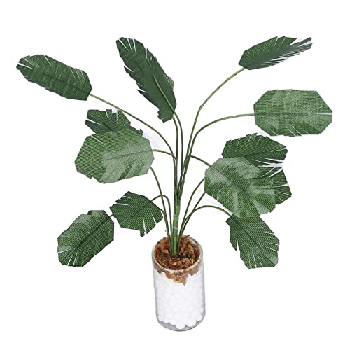 Bonbela 1:12 Miniaturpuppenhauspflanzen Lebhafte Bananenbaumsimulation Bonsai Pflanzendekoration (L 360 ml 6,8x14,5 cm / 2,7x5,7in) von Bonbela