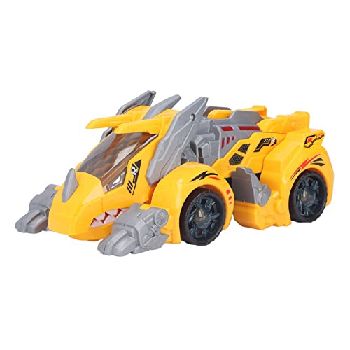 Bonbela 2 in 1 Elektrische Dinosaurier -Auto LED Light Music Converter Dinosaurierauto Nebel Spray Dinosaurier Deformation Car (Gelb) von Bonbela
