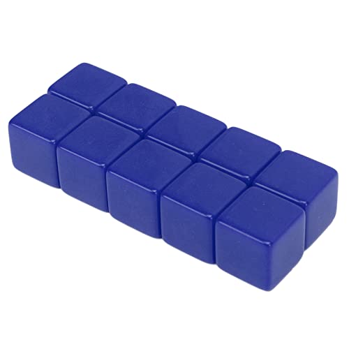 Bonbela 30 Stück 16mm Würfelset, Sechsseitige Leere Würfel, Schreiben von Membran, Mathematikunterrichtsspiel (Blau) von Bonbela