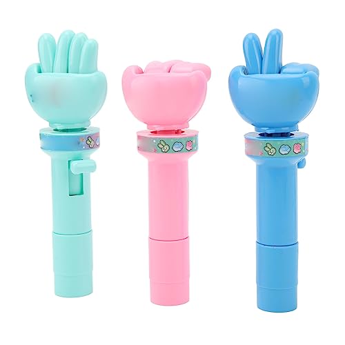 Bonbela 3pcs Finger Rateing Game Handheld Änderung Rockpapier Schere Spielzeug Interaktives Spaß Spiel für Kinder Erwachsene ohne Batterie Erforderlich Tragbares Design Grün Rosa Blau von Bonbela