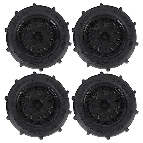 Bonbela 4 PCs RC -Autorreifen RC Beachreifen 1/14 1/16 1/18 Universal Gummi Plastik Guter Griff Starker Polster RC -Auto Wüstenräder von Bonbela