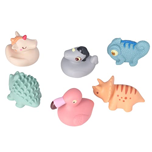 Bonbela 6 PCs Babybausteine ​​weiche Pädagogische Sensorische Tiere Blöcke Spielzeug für Babys Kauen -Squeeze Stapeling von Bonbela