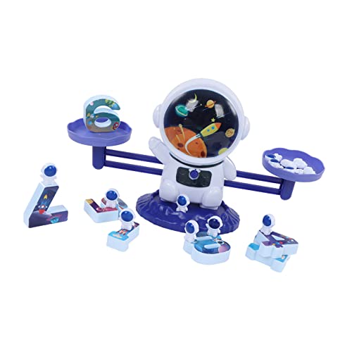 Bonbela Cartoon Balance Scale Toy Math Counting Game Bildung Frühes Lernen Logisch -Denken Bildungsgewichte Gleichgewichtsspielzeug für Vorschule Kleinkinder (Blau) von Bonbela