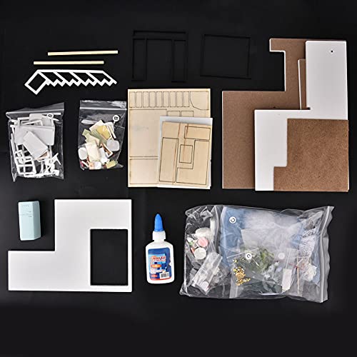 Bonbela DIY Miniatur House Kit Modernes Gebäude Modell Holzhaus Zusammenbauen Puppenhaus Kits Spielzeuggeschenk Bonbela DIY Miniatur House Kit Modernes Gebäude Modell Holzhaus Zusammenbauen Puppenhaus Kits Spielzeuggeschenk von Bonbela
