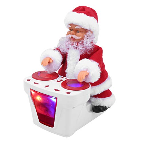 Bonbela Elektrische Weihnachtsmann -Claus -Spielzeug Musical Santa Doll Singt Weihnachtsmann Dekoration mit Batteriebetriebener Trommel für Weihnachtsbaum -Heimpartygeschenk weiß oder (Weiß) von Bonbela