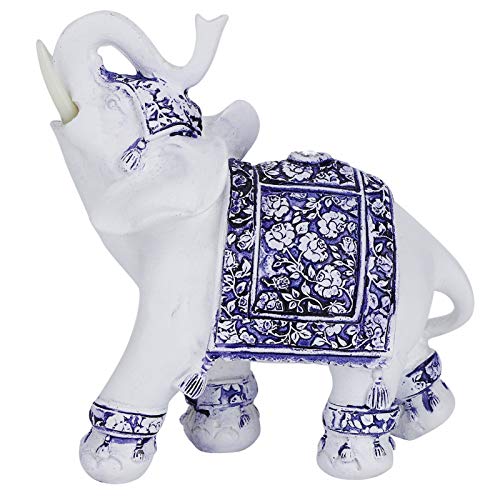 Bonbela Haushaltsharz Tier Figur Simulation Niedliche Tierstatue Home Dekoration Ornamentblue und Weißes Porzellan M (Blaues und weißes Porzellan großer Größe:) von Bonbela