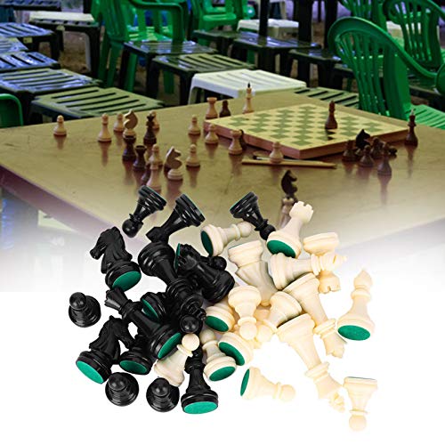 Bonbela Plastikschachsteine Set, Internationales Schachspiel, Komplette Schachsteine Set, Plastikschachsteine (Mittelgroße Königshöhe 64 mm) von Bonbela