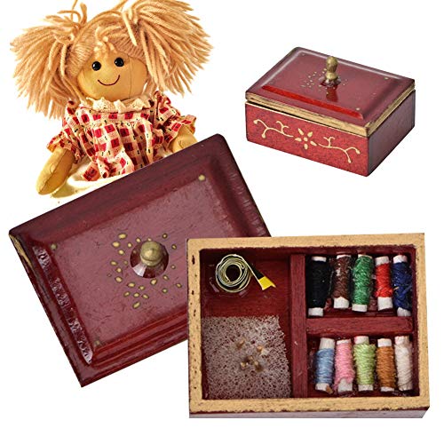 Bonbela Puppenhaus Nähwerkzeug Miniatur Nähkastenmodell Werkzeuge Kit für 1/12 Puppenhauszubehör Bonbela Puppenhaus Nähwerkzeug Miniatur Nähkastenmodell Werkzeuge Kit für 1/12 Puppenhauszubehör von Bonbela