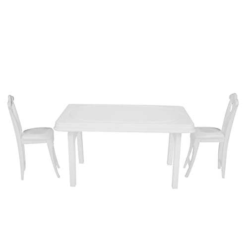 Bonbela Puppenhausstuhlmöbel 19 × 11 × 3 3 Stcs Puppenzubehör -Esstisch und Stühle für Pin Puppenmöbeltisch von Bonbela