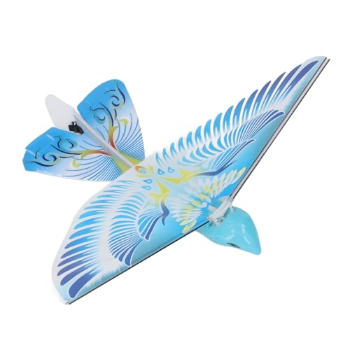 Bonbela RC Flying Bird Toy, Fliegendes RC -Vogelspielzeug 2,4 GHz USB -Ladung LED Bionic Flapping Wings Bird für Innen Im Innenbereich Außen (Blau) von Bonbela