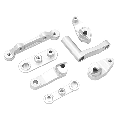 Bonbela RC Lenkung Bellcrank Servo Set Aluminiumlegierung Lenkungsbaugruppe Upgrade -Kit mit Verbesserter Leistung für Losi Baja Rey Rock Rey 1/10 RC -Autos (Silber) von Bonbela