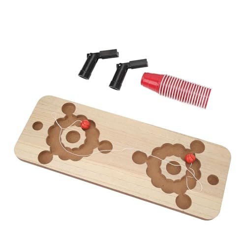 Bonbela Tisch-Bier-Set, Bier-Brettspiel, Trinkspiel mit Holzbrett, 20 Plastikbechern, 2 Zubehörteilen für Partys für Erwachsene, College-Treffen, Bars, KTV Bonbela Tisch-Bier-Set, Bier-Brettspiel, Trinkspiel mit Holzbrett, 20 Plastikbechern, 2 Zubehörteilen für Partys für Erwachsene, College-Treffen, Bars, KTV von Bonbela