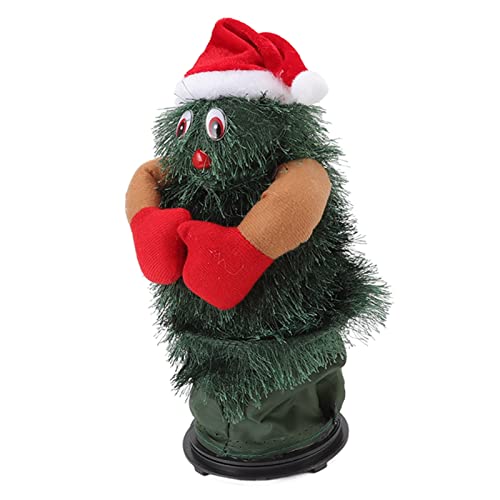 Bonbela Weihnachtsbaum Singen Tanzt Batteriebetanz Tanzte Elektrische Rotierende Musikspielzeug Rotating Tanz Plastik Elektrik für Dekoration Kindertag von Bonbela