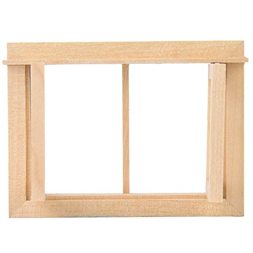 Mini -Simulation Holzfenstermöbel für 1:12 Puppenhaus Accessoire Puppen Haus DIY Ornament Miniatursimulationsmöbel von Bonbela