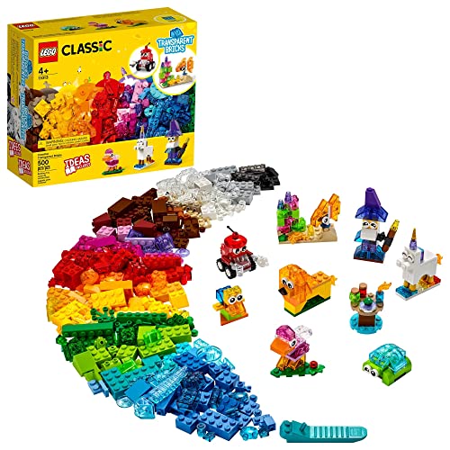 Bonbell Lego Classic Creative Transparent Bricks 11013 Building Kit with Transparent Bricks; Inspires Imaginative Play, New 2021 (500 Pieces) von Bonbell