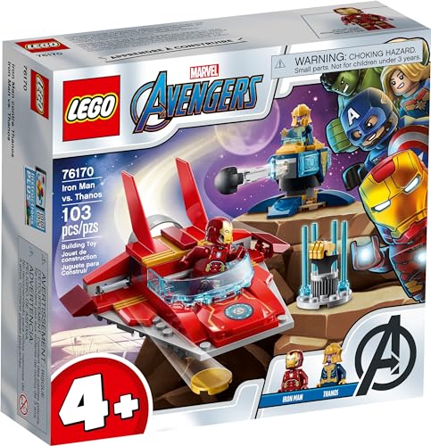 Bonbell Lego Marvel Avengers Iron Man vs. Thanos 76170 Cool, Sammlbar Superhero Building Toy for Kids Featuring Marvel Avengers Iron Man and Thanos Minifigures New 2021 (103 Stück) von LEGO Superheroes