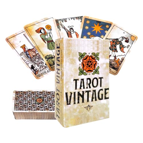 Vintage Rider Waite Tarotkarten für Anfänger - 78 Card Karten für Schicksals Weissagung, Englisch Tarot Cards Set für Partyspiele Kartenspiele, geheimnisvolles Geschenk für Freund Vintage Rider Waite Tarotkarten für Anfänger - 78 Card Karten für Schicksals Weissagung, Englisch Tarot Cards Set für Partyspiele Kartenspiele, geheimnisvolles Geschenk für Freund von Bonhoom