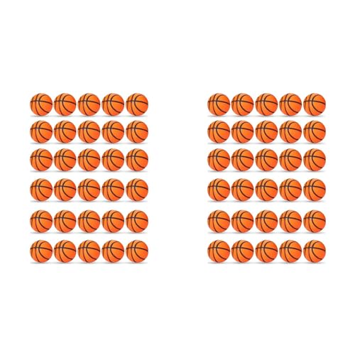 Bonkshire 60 Stück Mini-Basketball-Gastgeschenke Mini-Stressball Basketball-Hüpfball, Mini-Schaumstoff-Sportball, Als Schulbelohnung von Bonkshire