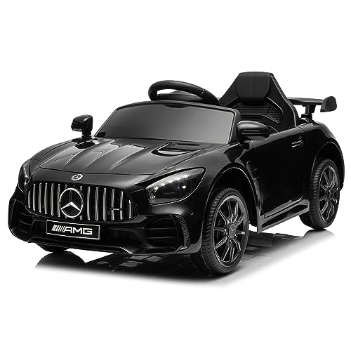 Bonnlo Mercedes-Benz AMG GTR Kinder Elektroauto, 12V 4.5Ah Doppelmotor mit 2.4G Fernbedienung, Auto Spielzeug, Elektrofahrzeuge, ferngesteuertes Auto ab 3 Jahre, Schwarz Bonnlo Mercedes-Benz AMG GTR Kinder Elektroauto, 12V 4.5Ah Doppelmotor mit 2.4G Fernbedienung, Auto Spielzeug, Elektrofahrzeuge, ferngesteuertes Auto ab 3 Jahre, Schwarz von Bonnlo