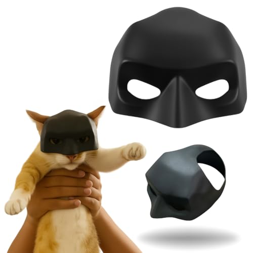 Bonpaw Halloween-Katzenmaske, Superhelden-Kostüm für Katzen, weich und verstellbar, Einheitsgröße, 11 cm, Haustierzubehör Bonpaw Halloween-Katzenmaske, Superhelden-Kostüm für Katzen, weich und verstellbar, Einheitsgröße, 11 cm, Haustierzubehör von Bonpaw