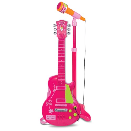 Bontempi Icom 24 5832 Rockgitarre mit Ständermikrofon, Pink Bontempi Icom 24 5832 Rockgitarre mit Ständermikrofon, Pink von Bontempi