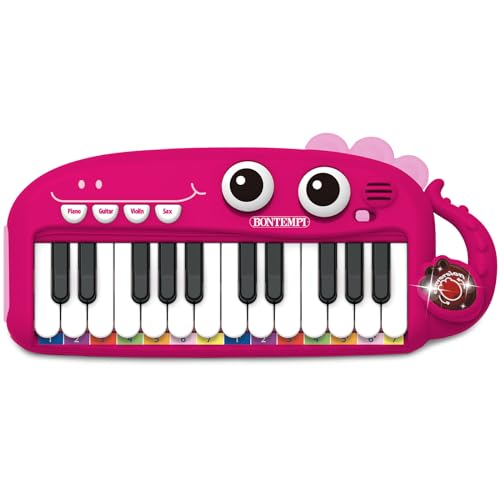 Bontempi | PlayKeys: Spielzeug-Tastatur mit 24 Tasten für kleine Musiker, Rosa, 300 x 140 x 40 mm von Bontempi