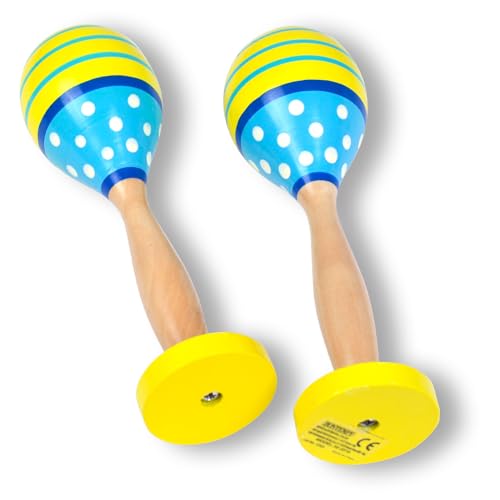 BONTEMPI - 562010 – Musikinstrument – Maracas aus Holz – zufällige Farbauswahl von Bontempi