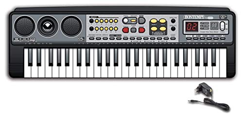 Bontempi 15 4900 Digitales Keyboard, grau, 54 x 17 x 55 cm von Bontempi