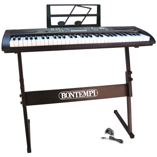 Bontempi 16 6125 6125-Digitales Keyboard 61 Profi-Größe Tasten, schwarz von Bontempi