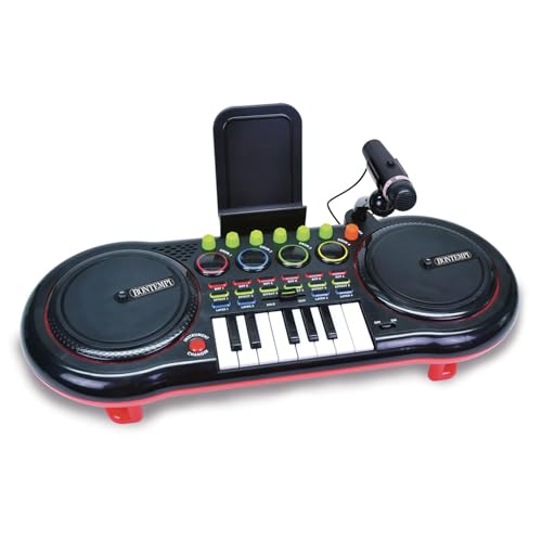 Bontempi 18 1000 GrooveMaster: DJ Mixer mit Mikrofon und MP3-Anschluss für angehende DJs, 535x230x220 mm, Mehrfarbig von Bontempi