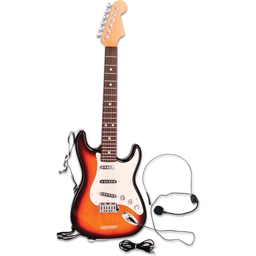 Bontempi 24 1310 - Elektrische Gitarre mit Schultergurt und Mikrofon von Bontempi