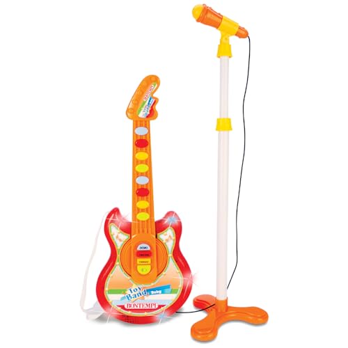 Bontempi 24 5025 Baby-Rockgitarre Ständer-Mikrofon, Mehrfarbig von Bontempi