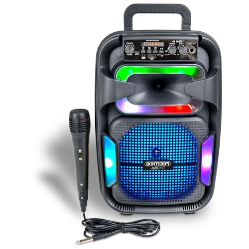 Bontempi | SonicSync - Drahtloser Verstärker Karaoke mit dynamischem Mikrofon, Lichteffekten, Bass- und Höhenregelung, TWS-Funktion, 38,2x24,9x21,9 cm Bontempi | SonicSync - Drahtloser Verstärker Karaoke mit dynamischem Mikrofon, Lichteffekten, Bass- und Höhenregelung, TWS-Funktion, 38,2x24,9x21,9 cm von Bontempi