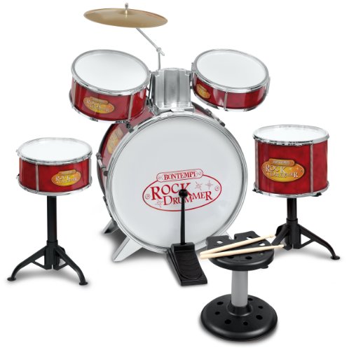 Bontempi – 515240 – Musikinstrument – Schlagzeug mit Stuhl, red von Bontempi