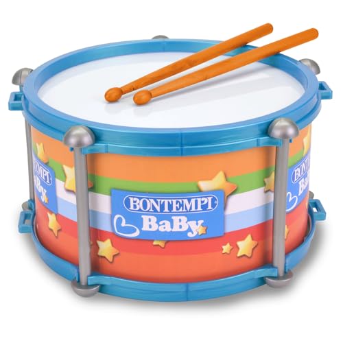 Bontempi | BabyBeat: Spielzeugtrommel mit Doppelmembran für kleine Schlagzeuger, 245 x 245 x 135 mm von Bontempi