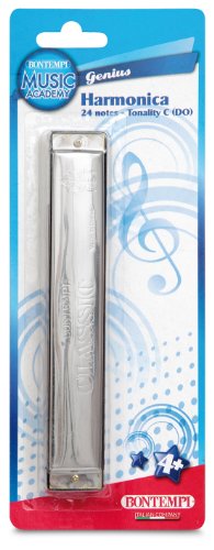 Bontempi Classic HM24 - Mundharmonika Metall mit 24 Stimmen von Bontempi