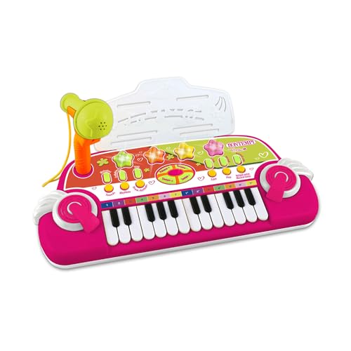 Bontempi | MiniMelody: 24-Tasten Elektronische Spielzeugtastatur mit Mikrofon für kleine Musiker, rosa, 333x222x125 mm Bontempi | MiniMelody: 24-Tasten Elektronische Spielzeugtastatur mit Mikrofon für kleine Musiker, rosa, 333x222x125 mm von Bontempi