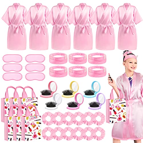 Bonuci 6er-Set Spa-Partyzubehör für Mädchen, rosa Spa-Bademäntel, Übernachtungs-Kostüm, Zubehör für Geburtstagspartys, Pink, 12 Bonuci 6er-Set Spa-Partyzubehör für Mädchen, rosa Spa-Bademäntel, Übernachtungs-Kostüm, Zubehör für Geburtstagspartys, Pink, 12 von Bonuci