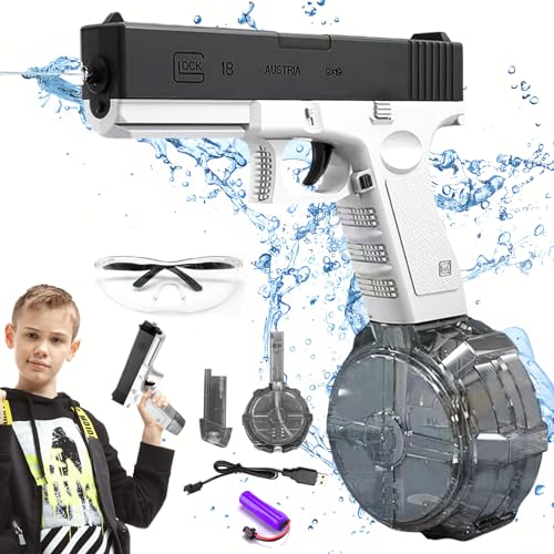 Elektrische Wasserpistole,Wasserpistole Elektrisch Automatische Wasserspritzpistolen Wasserpistole Wasserspritzpistole Erwachsene Kinder Wassergewehr Spielzeug,Wassersprüher Pool Strand Spielzeug (B) Elektrische Wasserpistole,Wasserpistole Elektrisch Automatische Wasserspritzpistolen Wasserpistole Wasserspritzpistole Erwachsene Kinder Wassergewehr Spielzeug,Wassersprüher Pool Strand Spielzeug (B) von Booaee