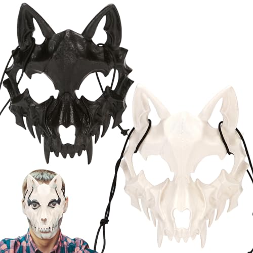Halloween Maske Horror Ghost Samurai Motorrad Totenkopf Skull Mask Fuchs Masken Wolf Hunde Skelett Knochen Deko Motorradmaske Kostüm Damen Schädel für Halloween Karneval Kostüm Partei Liefert (LANG) Halloween Maske Horror Ghost Samurai Motorrad Totenkopf Skull Mask Fuchs Masken Wolf Hunde Skelett Knochen Deko Motorradmaske Kostüm Damen Schädel für Halloween Karneval Kostüm Partei Liefert (LANG) von Booaee
