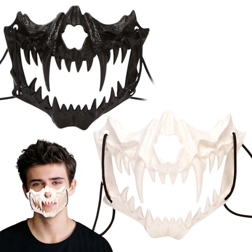 Halloween Maske Horror Ghost Samurai Motorrad Totenkopf Skull Mask Fuchs Masken Wolf Hunde Skelett Knochen Deko Motorradmaske Kostüm Damen Schädel für Halloween Karneval Kostüm Partei Liefert (LAOHU) Halloween Maske Horror Ghost Samurai Motorrad Totenkopf Skull Mask Fuchs Masken Wolf Hunde Skelett Knochen Deko Motorradmaske Kostüm Damen Schädel für Halloween Karneval Kostüm Partei Liefert (LAOHU) von Booaee