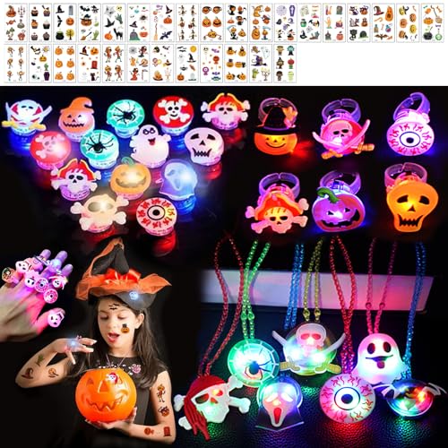 Halloween Mitgebsel Kinder, 48 Stück Halloween Party Favors Led, Halloween Party Kinder Mitgebsel Spielzeug Geschenke, Led Ring Armband Leuchtspielzeug Partyartikel für Halloween Give Aways Kinder Halloween Mitgebsel Kinder, 48 Stück Halloween Party Favors Led, Halloween Party Kinder Mitgebsel Spielzeug Geschenke, Led Ring Armband Leuchtspielzeug Partyartikel für Halloween Give Aways Kinder von Booaee