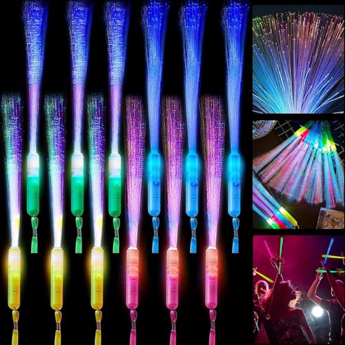 LED Leuchtstäbe,12 Stück Leuchtstäbe Partyzubehör,LED Leuchtstäbe Glasfaser Leuchtwedel Knicklichter Leuchtstab Kinder,3Modi Blinkende für Weihnachten,Mitgebsel Kindergeburtstag,Party,Konzert,Hochzeit LED Leuchtstäbe,12 Stück Leuchtstäbe Partyzubehör,LED Leuchtstäbe Glasfaser Leuchtwedel Knicklichter Leuchtstab Kinder,3Modi Blinkende für Weihnachten,Mitgebsel Kindergeburtstag,Party,Konzert,Hochzeit von Booaee