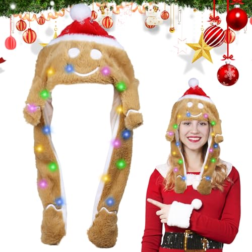 Weihnachtsmütze Erwachsene,LED Mütze Ohren Lustiger Hut Kappe bewegliche Ohren Beleuchtete Weihnachtsmütze Plüsch Nikolausmütze Mütze LED Kopfbedeckung Wackelohr Mütze Weihnachts Karneval Party Weihnachtsmütze Erwachsene,LED Mütze Ohren Lustiger Hut Kappe bewegliche Ohren Beleuchtete Weihnachtsmütze Plüsch Nikolausmütze Mütze LED Kopfbedeckung Wackelohr Mütze Weihnachts Karneval Party von Booaee