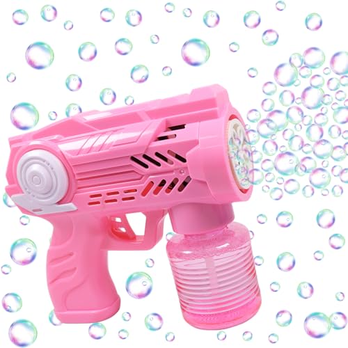 Seifenblasenpistole für Kinder, Seifenblasenpistolen, Seifenblasenmaschine Pistole, 10 Löcher Kinder Automatische Seifenblasenpistole Set, Seifenblasenmaschine für Blasenparty Geburtstag Party (Rosa) Seifenblasenpistole für Kinder, Seifenblasenpistolen, Seifenblasenmaschine Pistole, 10 Löcher Kinder Automatische Seifenblasenpistole Set, Seifenblasenmaschine für Blasenparty Geburtstag Party (Rosa) von Booaee