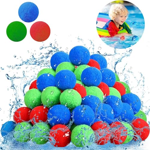 Wasserbomben Set Splash Bälle, 24 Stück Baumwoll Wasserbälle, Wiederverwendbar Wasserbomben Bälle, Wasserballons, Baumwoll Wasserbomben, Wiederverwendbare Wasserbälle, Wasserbomben Wiederverwendbare Wasserbomben Set Splash Bälle, 24 Stück Baumwoll Wasserbälle, Wiederverwendbar Wasserbomben Bälle, Wasserballons, Baumwoll Wasserbomben, Wiederverwendbare Wasserbälle, Wasserbomben Wiederverwendbare von Booaee