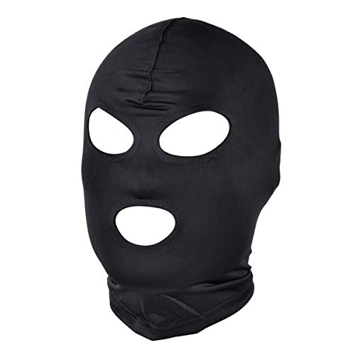 Boogaa Zentai Kapuzenmaske, elastisch, schwarz, atmungsaktiv, offene Augen, offener Mund Maske, Cosplay, Kostüm, Kapuze, Unisex Kopfbedeckung Boogaa Zentai Kapuzenmaske, elastisch, schwarz, atmungsaktiv, offene Augen, offener Mund Maske, Cosplay, Kostüm, Kapuze, Unisex Kopfbedeckung von Boogaa